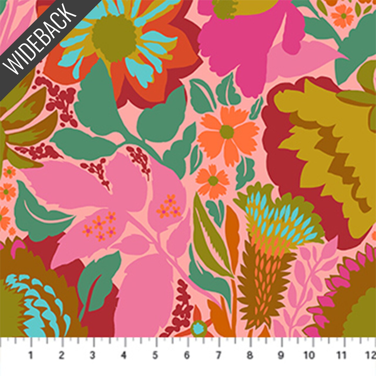 Shadows Wideback (108 Inch) in Bouquet (bamt134-23) | Jumpstart | Anna Maria | Northcott